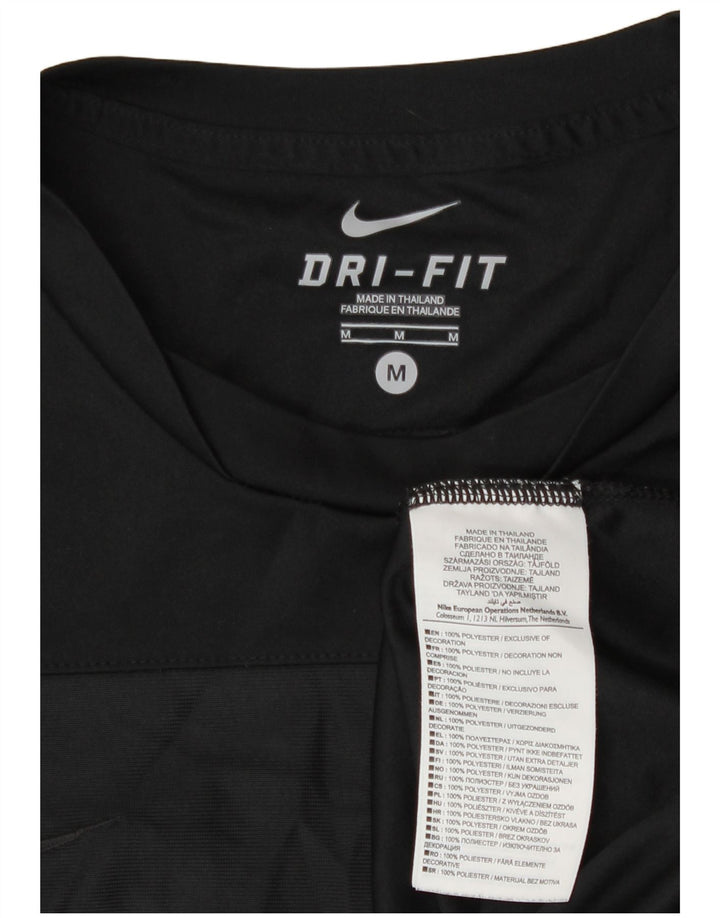 Nike Herren Dri Fit T-Shirt Top Medium Schwarz Polyester
