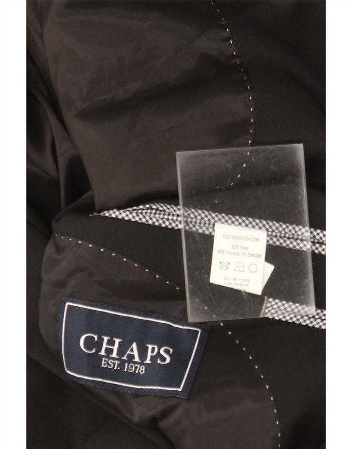 CHAPS Herren-Blazerjacke mit 2 Knöpfen, UK 38, mittelschwarze Wolle
