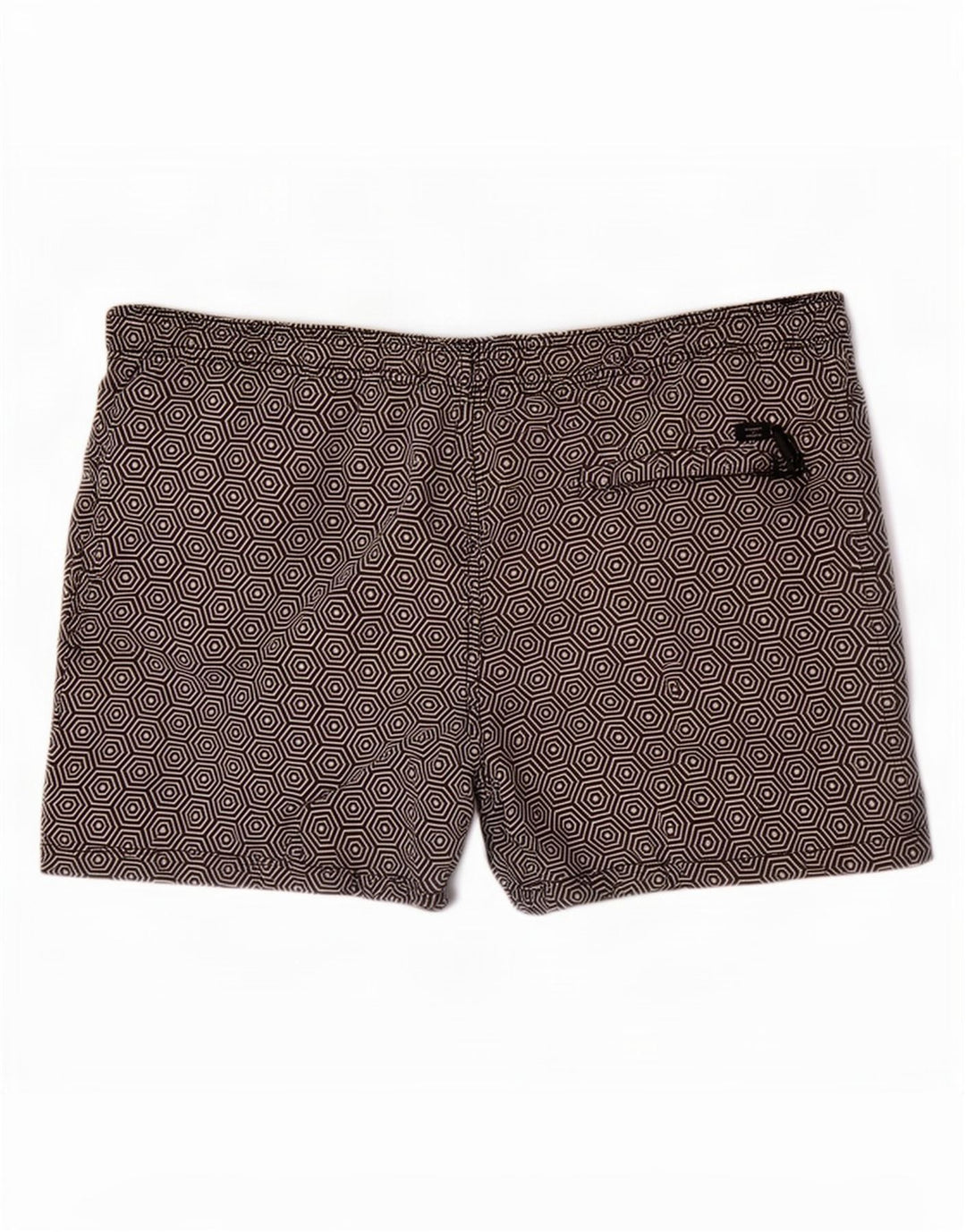 Superdry Herren-Badeshorts XL, schwarzes, geometrisches Polyester