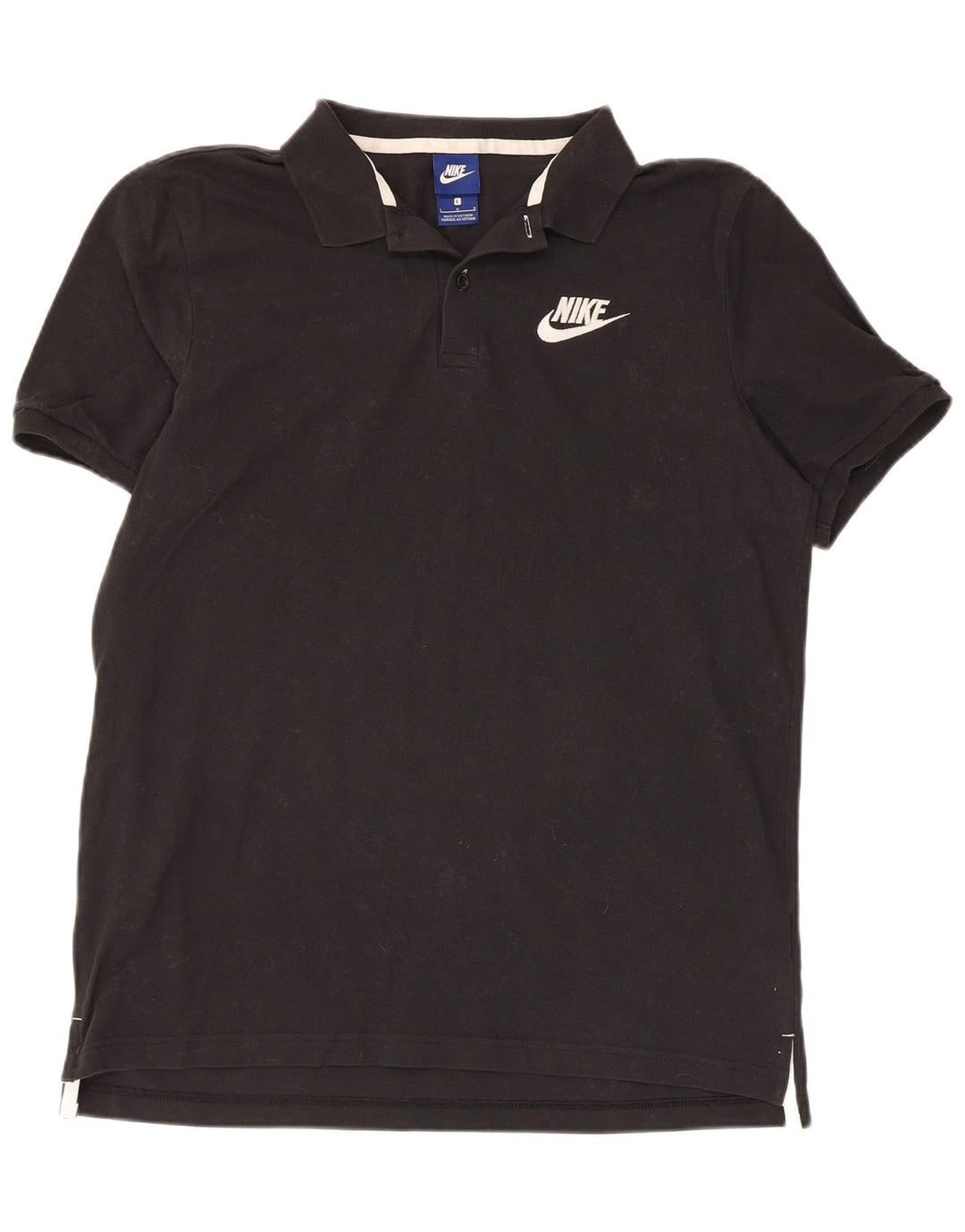 Nike Herren-Poloshirt, groß, aus schwarzer Baumwolle