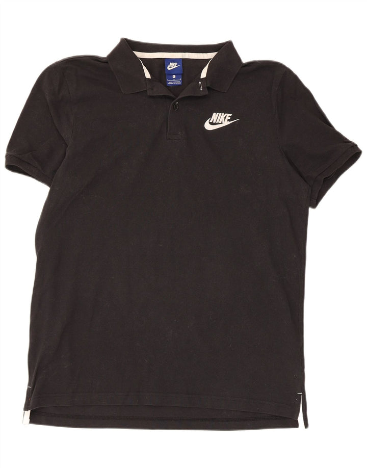 Nike Herren-Poloshirt, groß, aus schwarzer Baumwolle