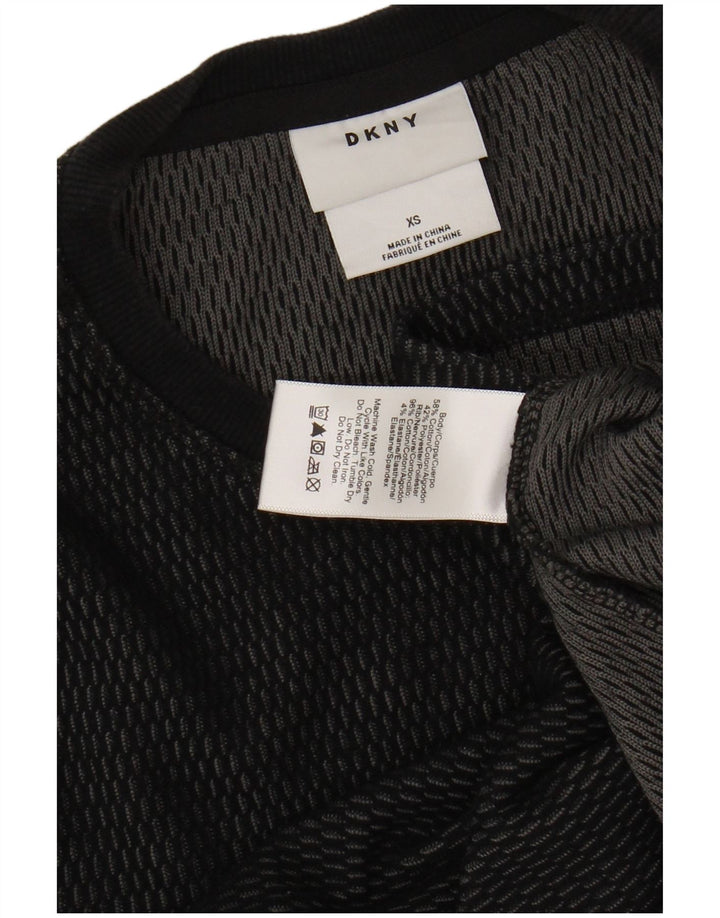 DKNY Herren Top Langarm XS Schwarz Baumwolle