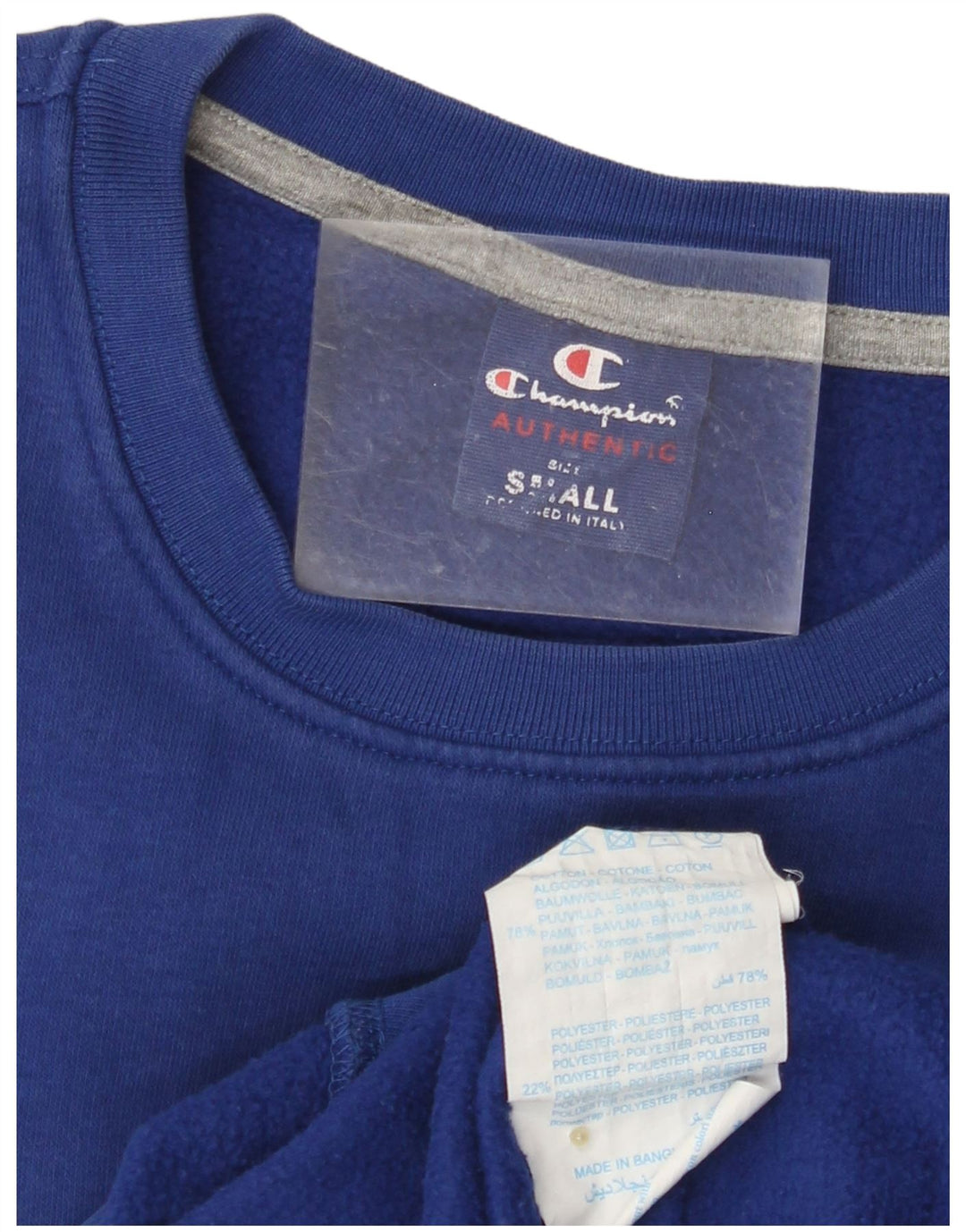 CHAMPION Herren-Sweatshirt mit Grafik, Größe S, Blau, Baumwolle
