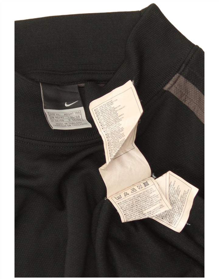 NIKE Herren-Oberteil, langärmlig, UK, 45/47, XL, Schwarz, Colourblock-Polyester
