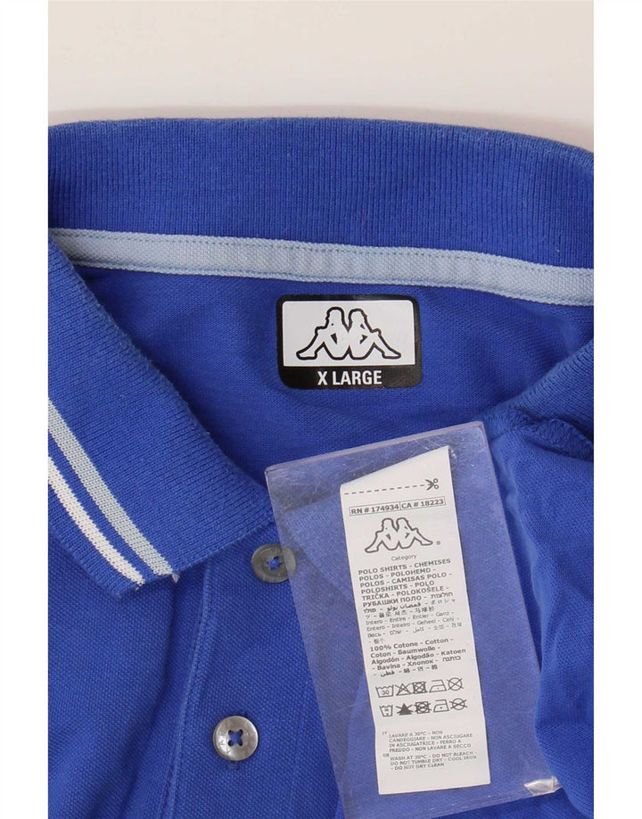 Kappa Herren Poloshirt XL Blau Baumwolle