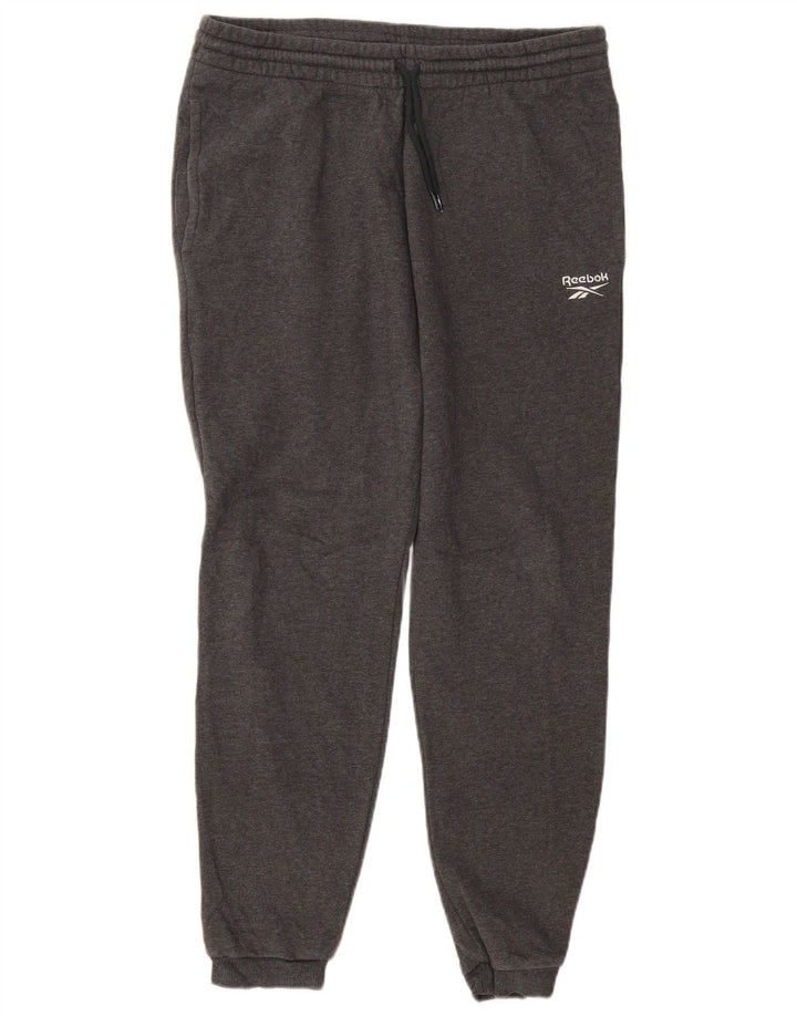 REEBOK Herren-Trainingshose, Jogginghose, Größe L, Grau, Baumwolle