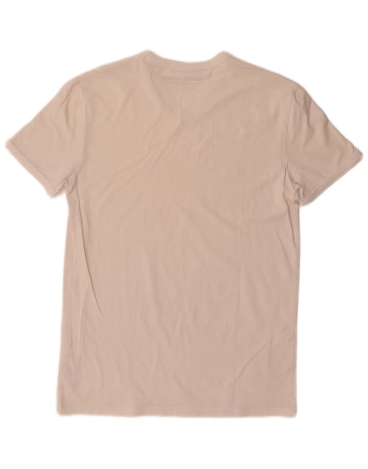 Guess Herren-T-Shirt-Oberteil, groß, aus weißer Baumwolle