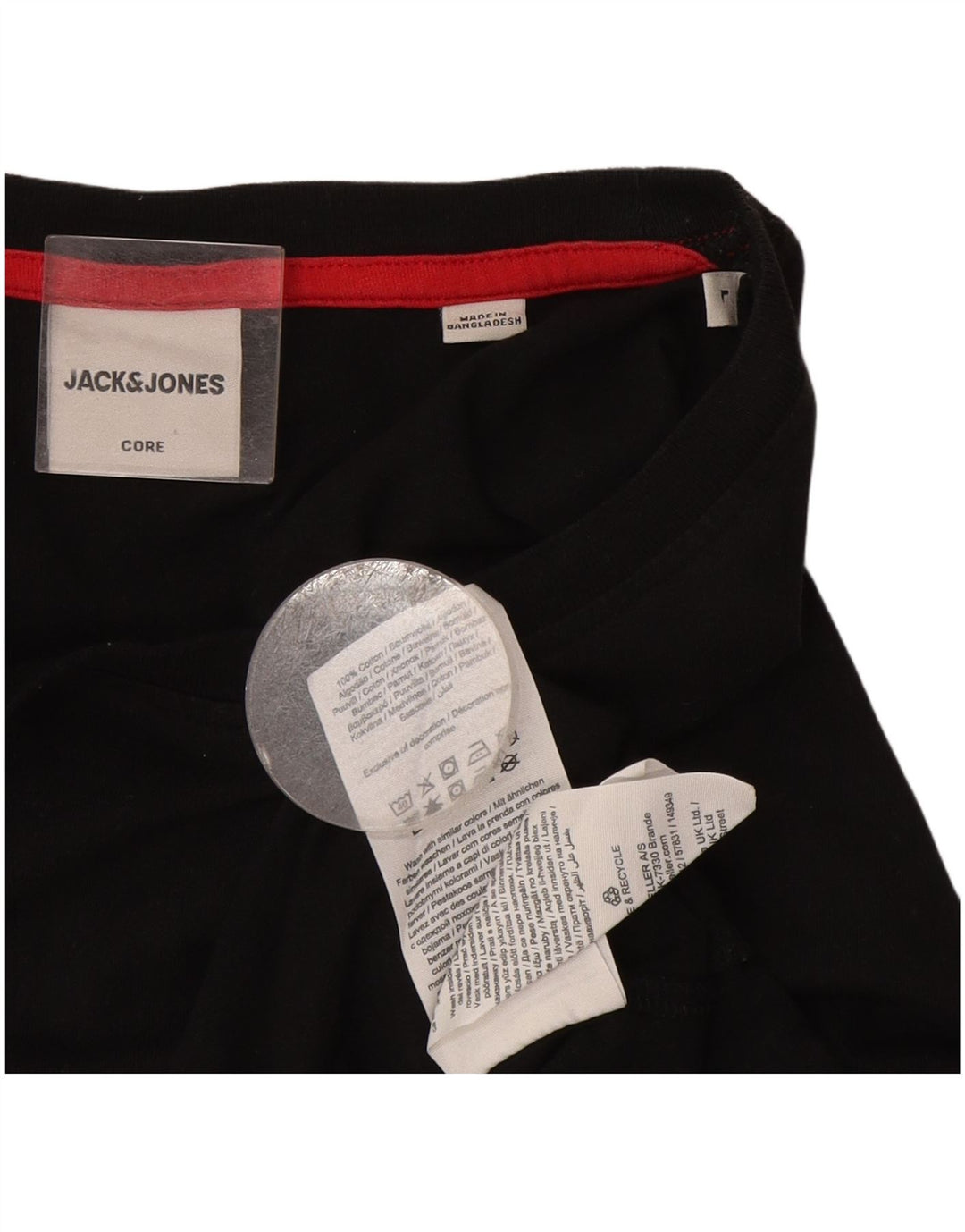 Jack & Jones Herren T-Shirt Top Large Schwarz Baumwolle