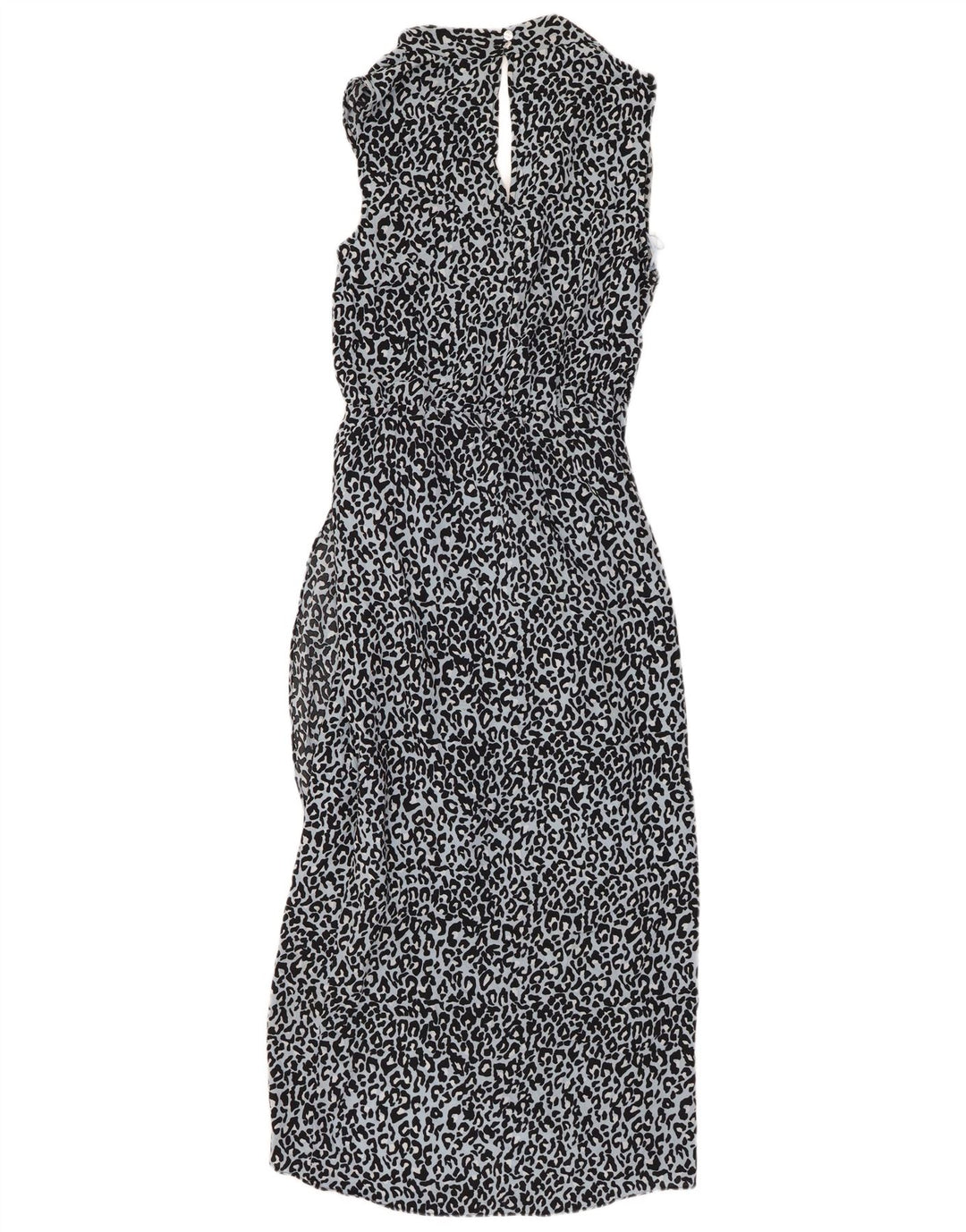 OASIS Ärmelloses Damen-Maxikleid, Größe 40, klein, blau, Polyester mit Tiermuster