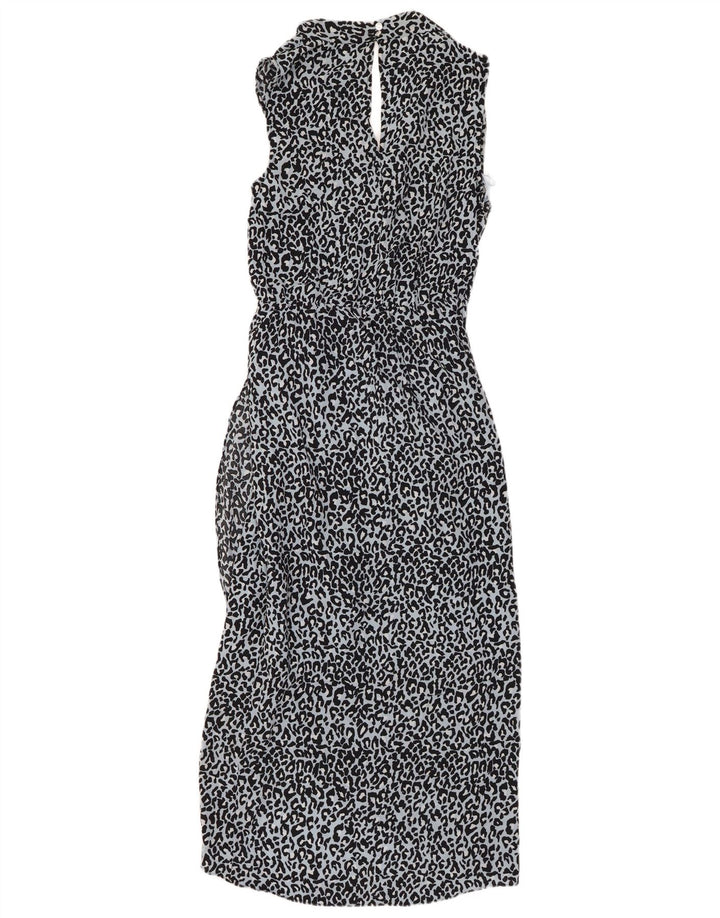 OASIS Ärmelloses Damen-Maxikleid, Größe 40, klein, blau, Polyester mit Tiermuster