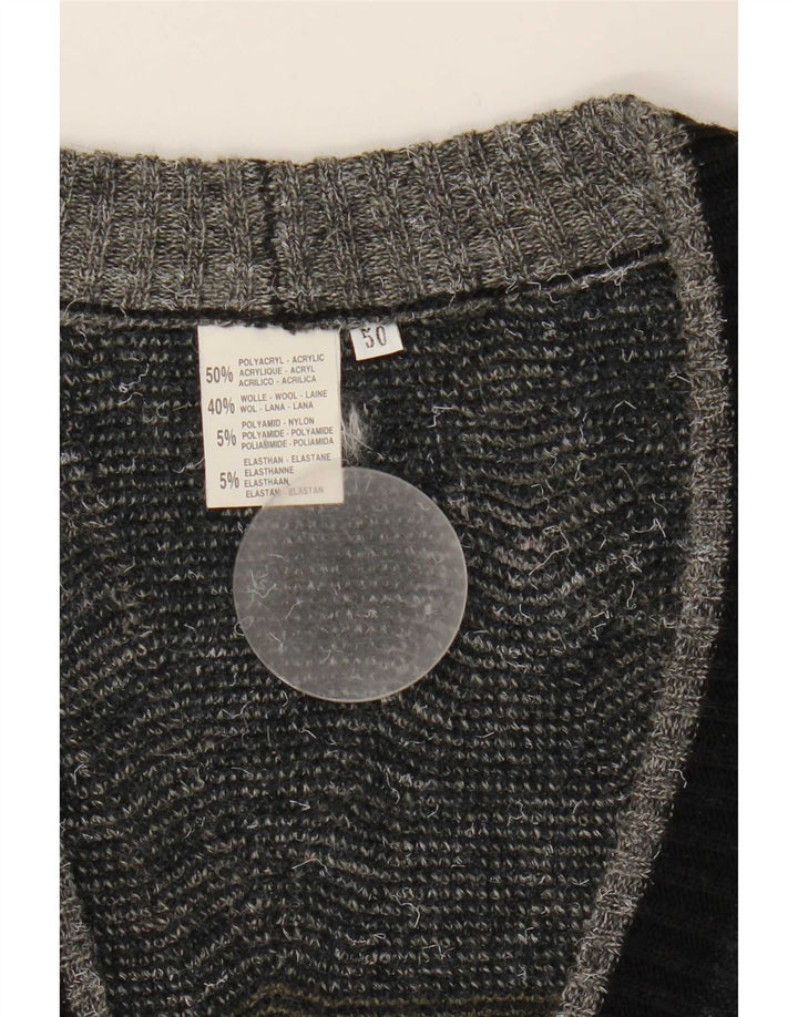 Vintage Herren Cardigan Pullover IT 50 Medium Mehrfarbig Argyle/Diamant