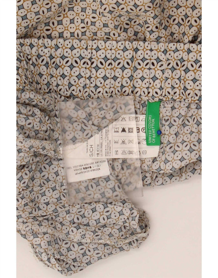 Benetton Damen-Freizeithose, Größe S, W30, L29, mehrfarbig, geometrisch