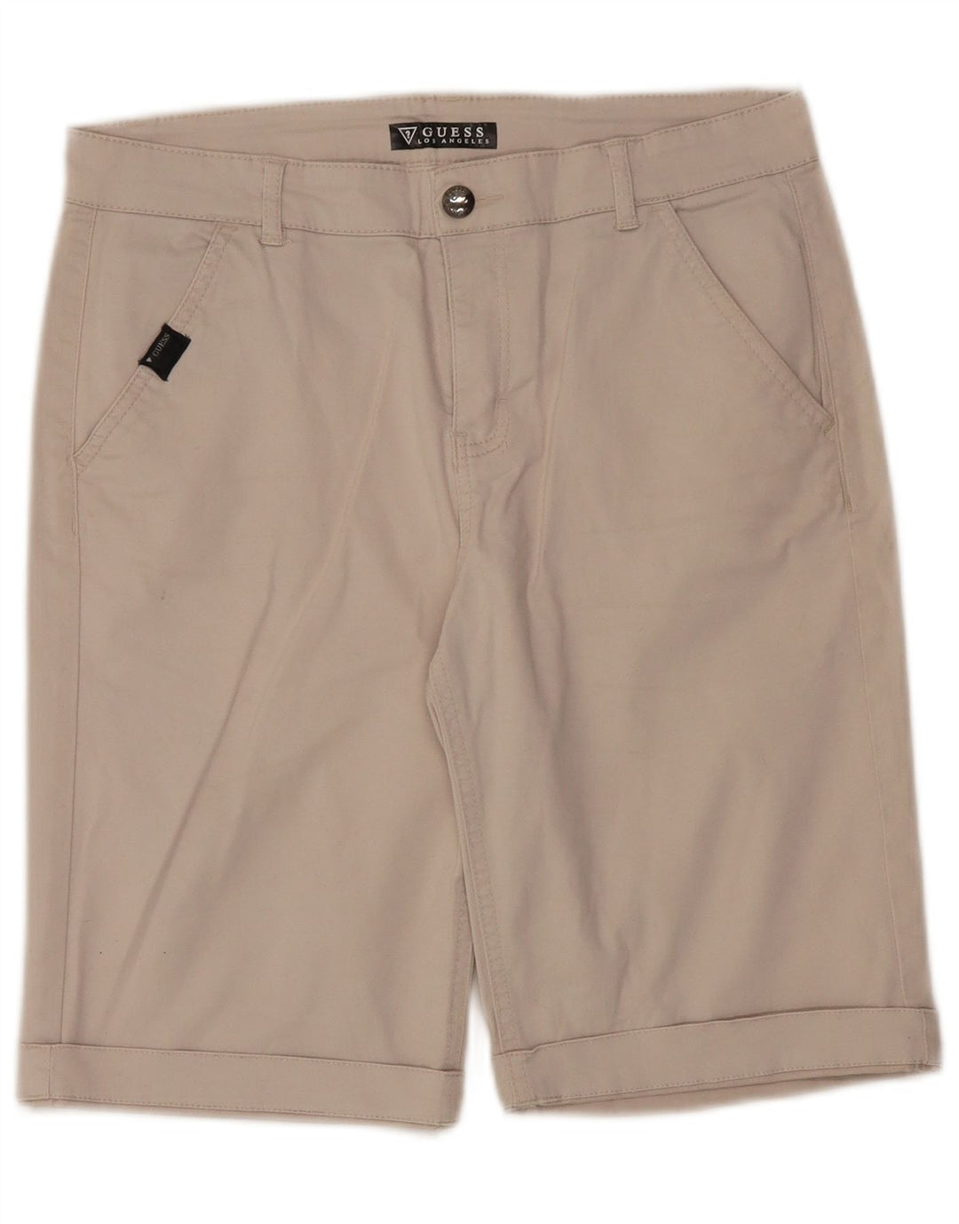 Guess Chino-Shorts für Jungen, 15–16 Jahre, XL, W30, beige Baumwolle