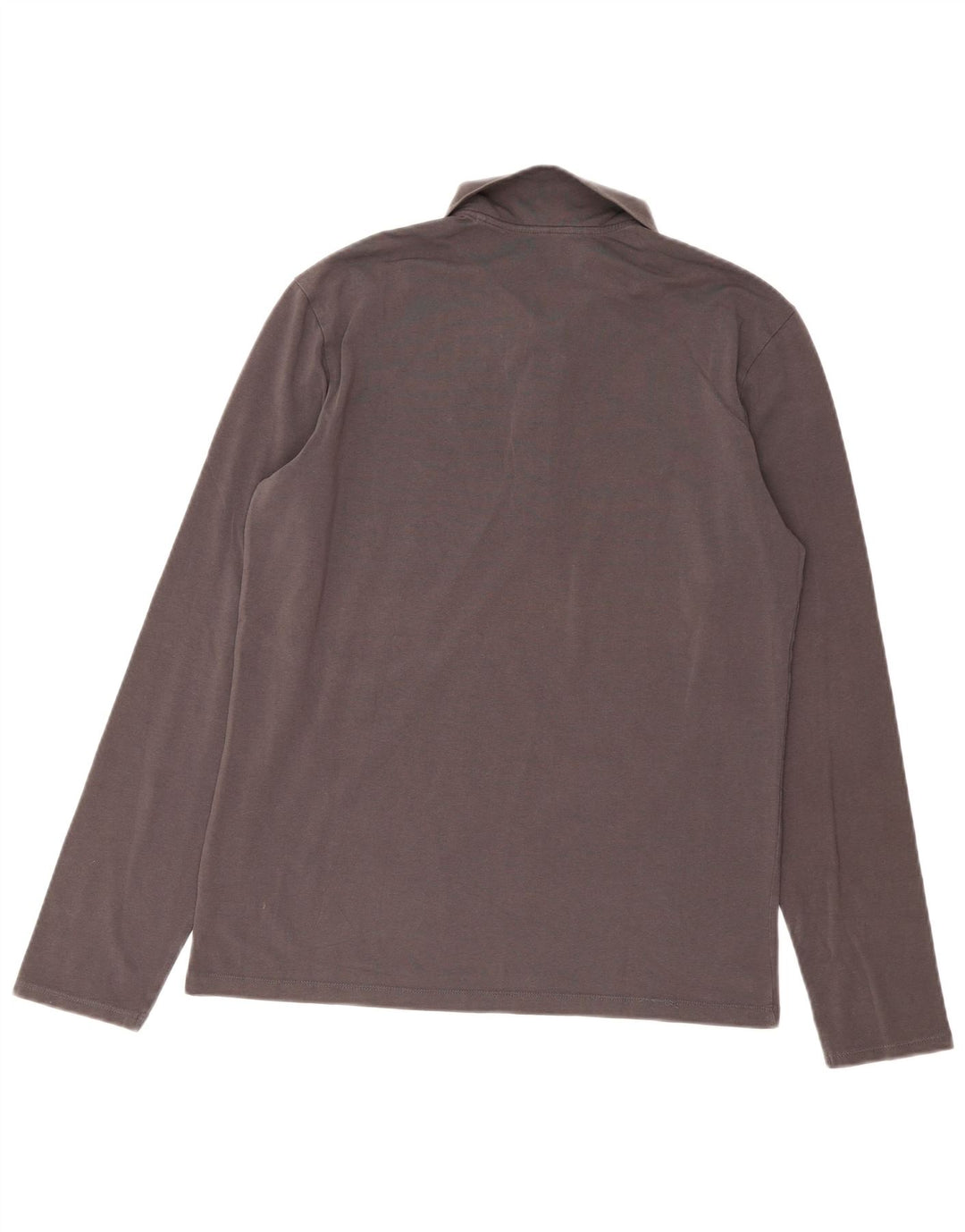 Guess Herren-Langarm-Poloshirt mit extra schmaler Passform, Größe L, Grau