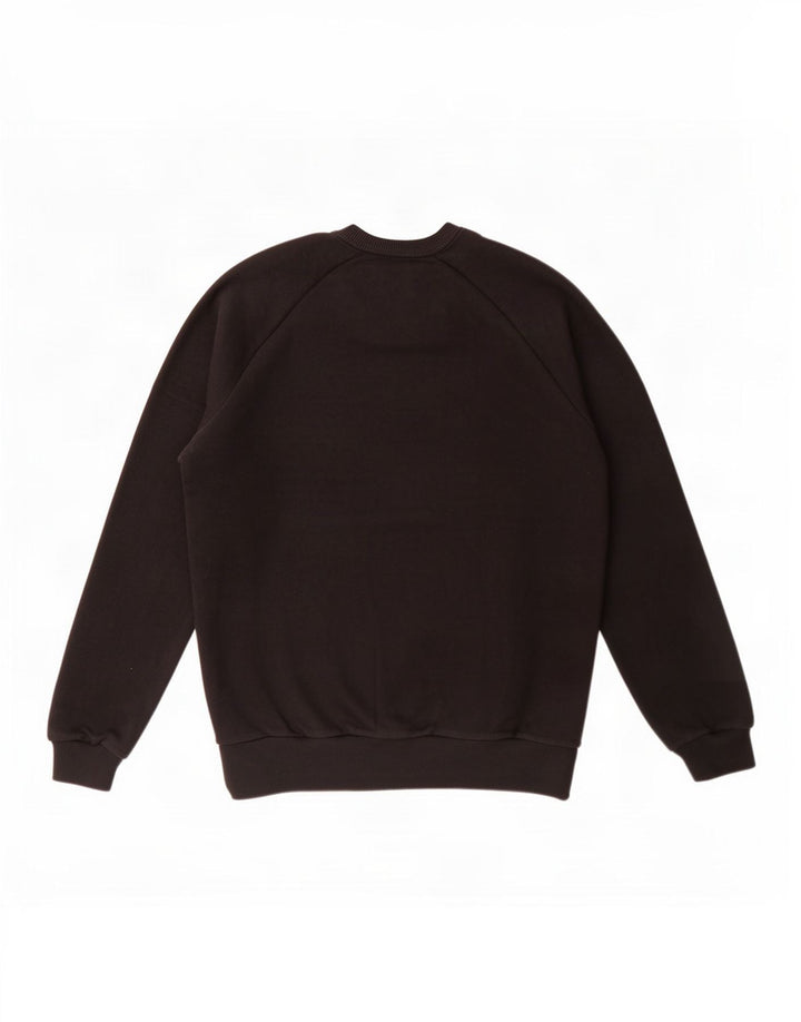 Zara Herren Grafik-Sweatshirt-Pullover aus mittelschwarzer Baumwolle