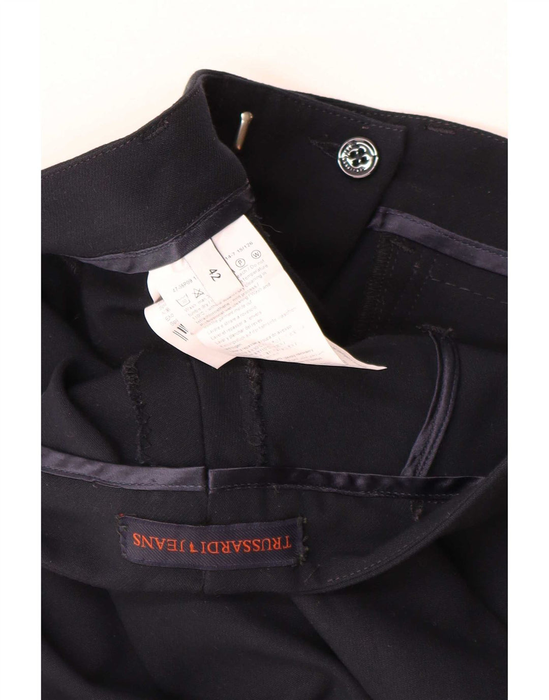Trussardi Damen Slim-Anzughose IT 42 Medium W30 L27 Marineblau