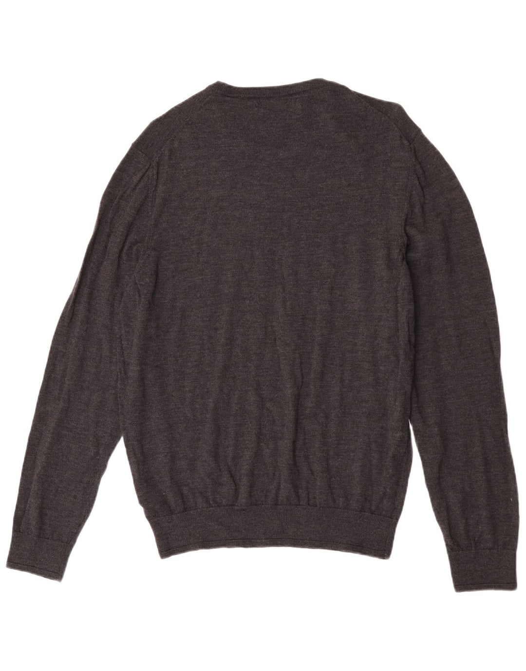 Penguin Herren-Pullover mit U-Boot-Ausschnitt, XL, graue Merinowolle