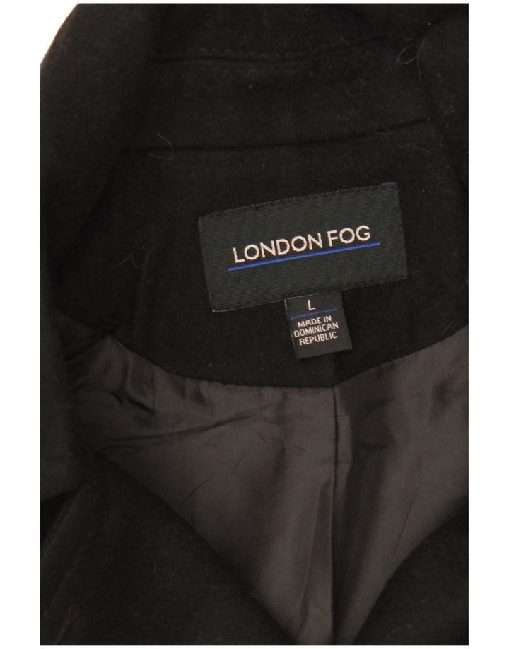 LONDON FOG Damen Pea Coat UK 16 Large Schwarz