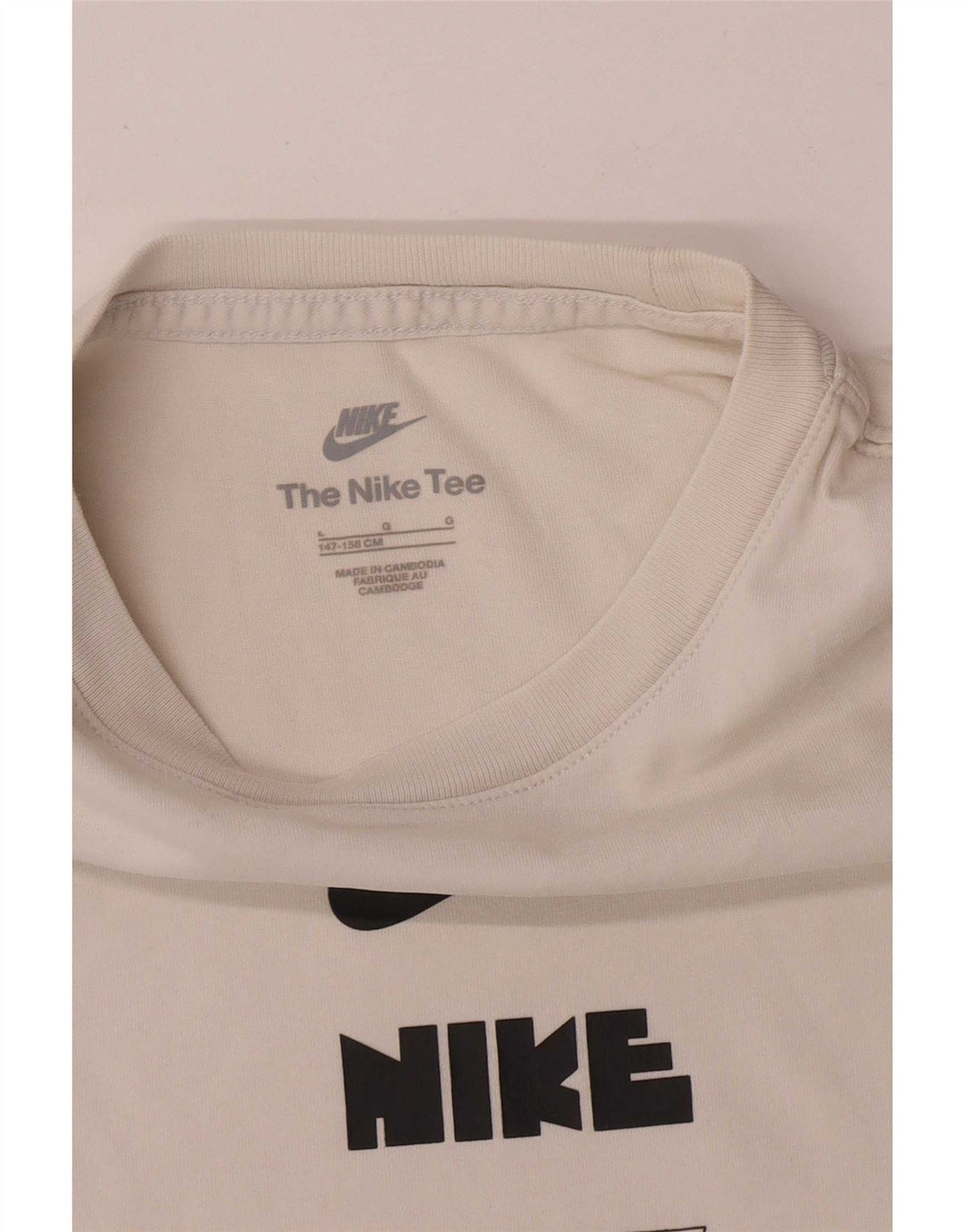 Nike Jungen T-Shirt mit Grafik, 12–13 Jahre, Größe L, Weiß