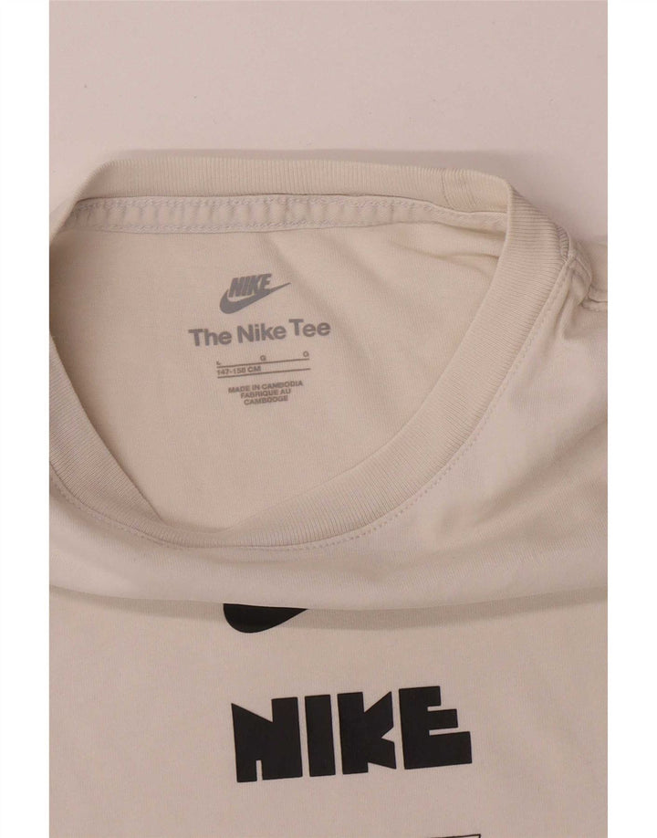 Nike Jungen T-Shirt mit Grafik, 12–13 Jahre, Größe L, Weiß