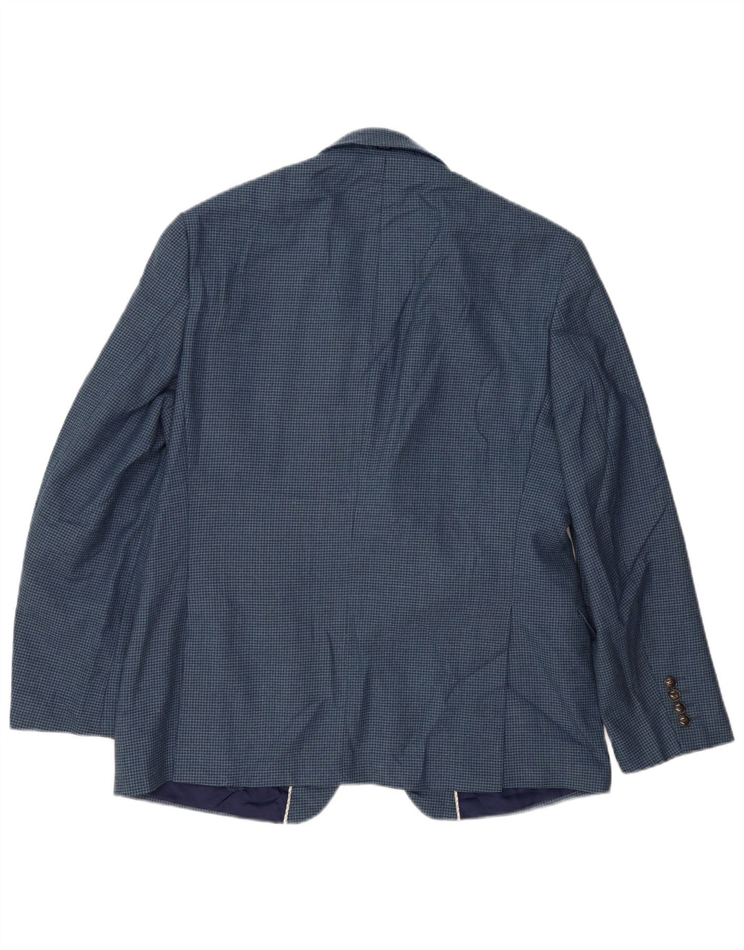 MARKS & SPENCER Herren-Blazer mit 2 Knöpfen, EU 52, XL, Marineblau mit Hahnentrittmuster