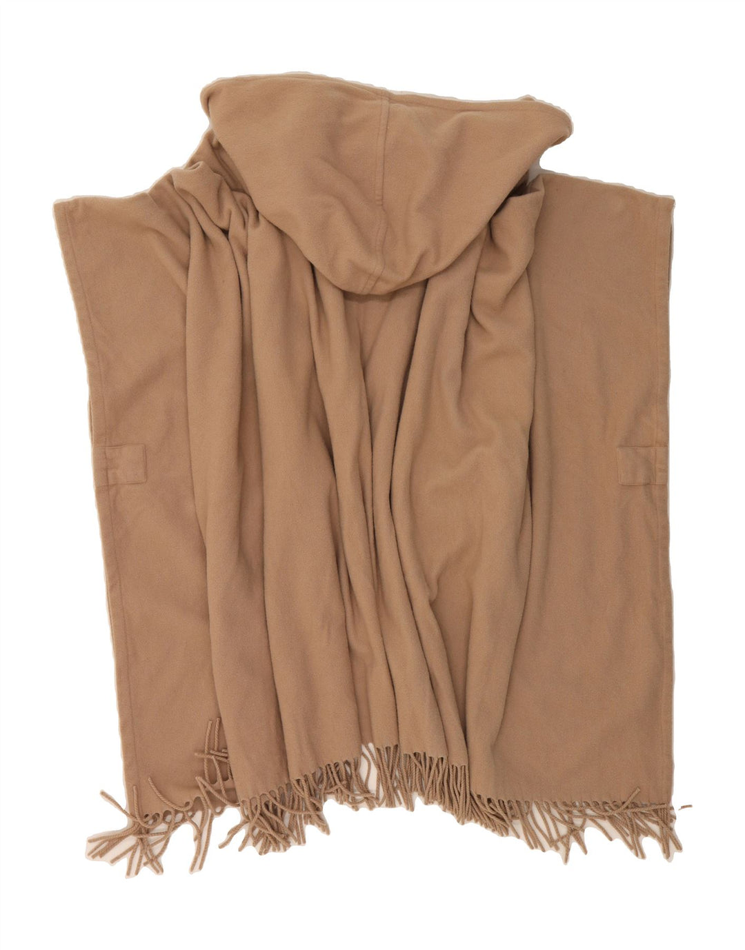LA ROCHELLE Womens Poncho Coat EU 36 Small Beige Wool Vintage La Rochelle and Second-Hand La Rochelle from Messina Hembry 
