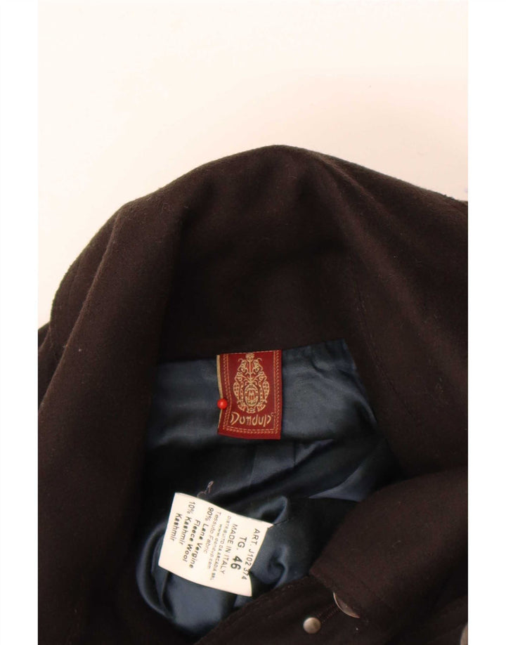 Dondup Damen Pea Coat IT 46 Große braune Wolle