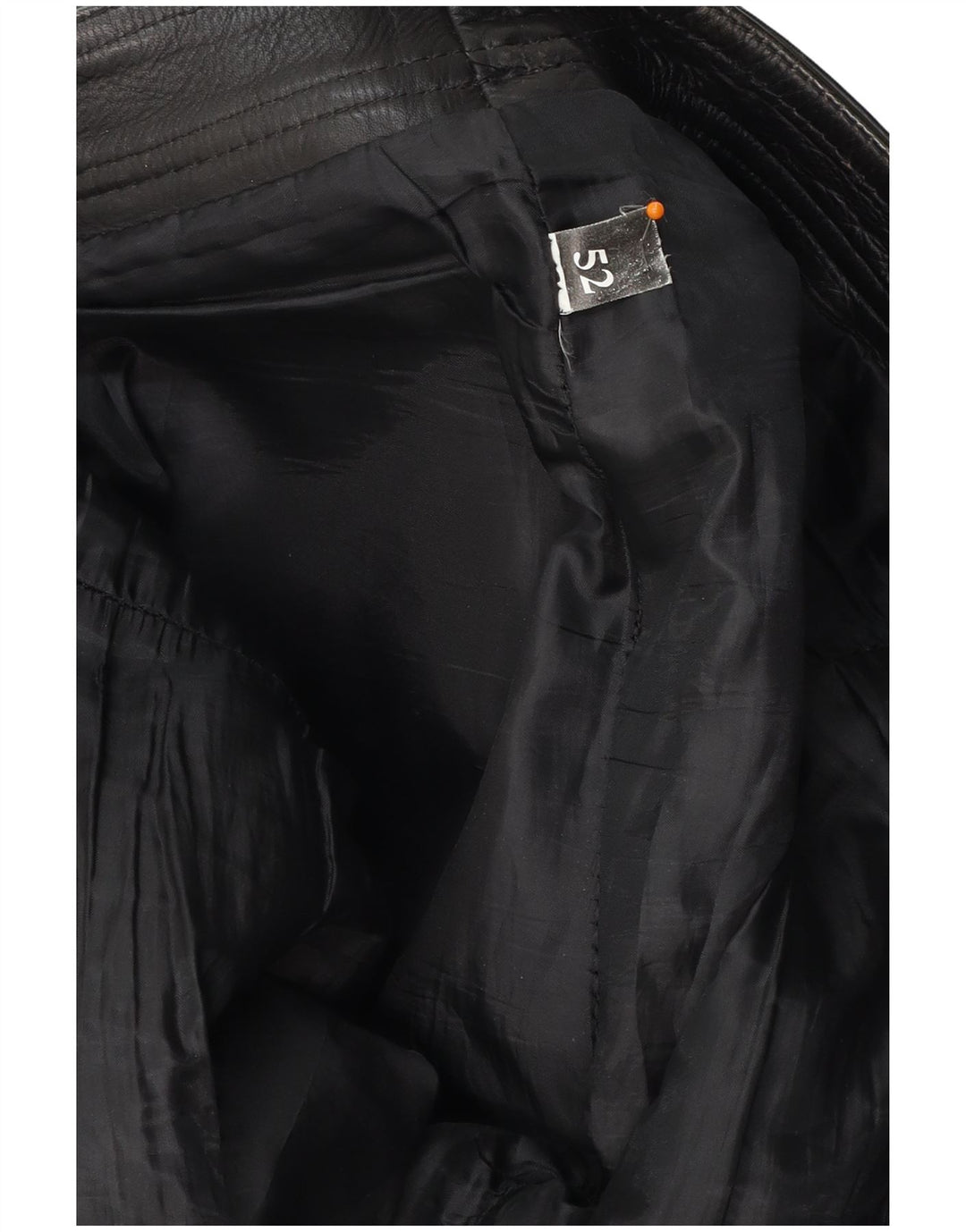 VINTAGE Gerade Herren-Lederhose W30 L30 Schwarz