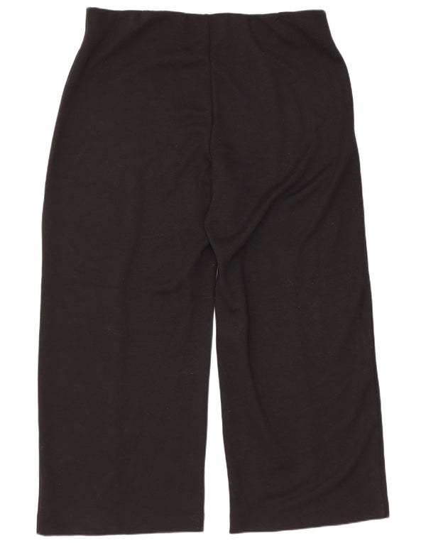 Marks & Spencer Damen-Freizeithose mit weitem Bein, UK 20, 2XL, W40, L30, Schwarz