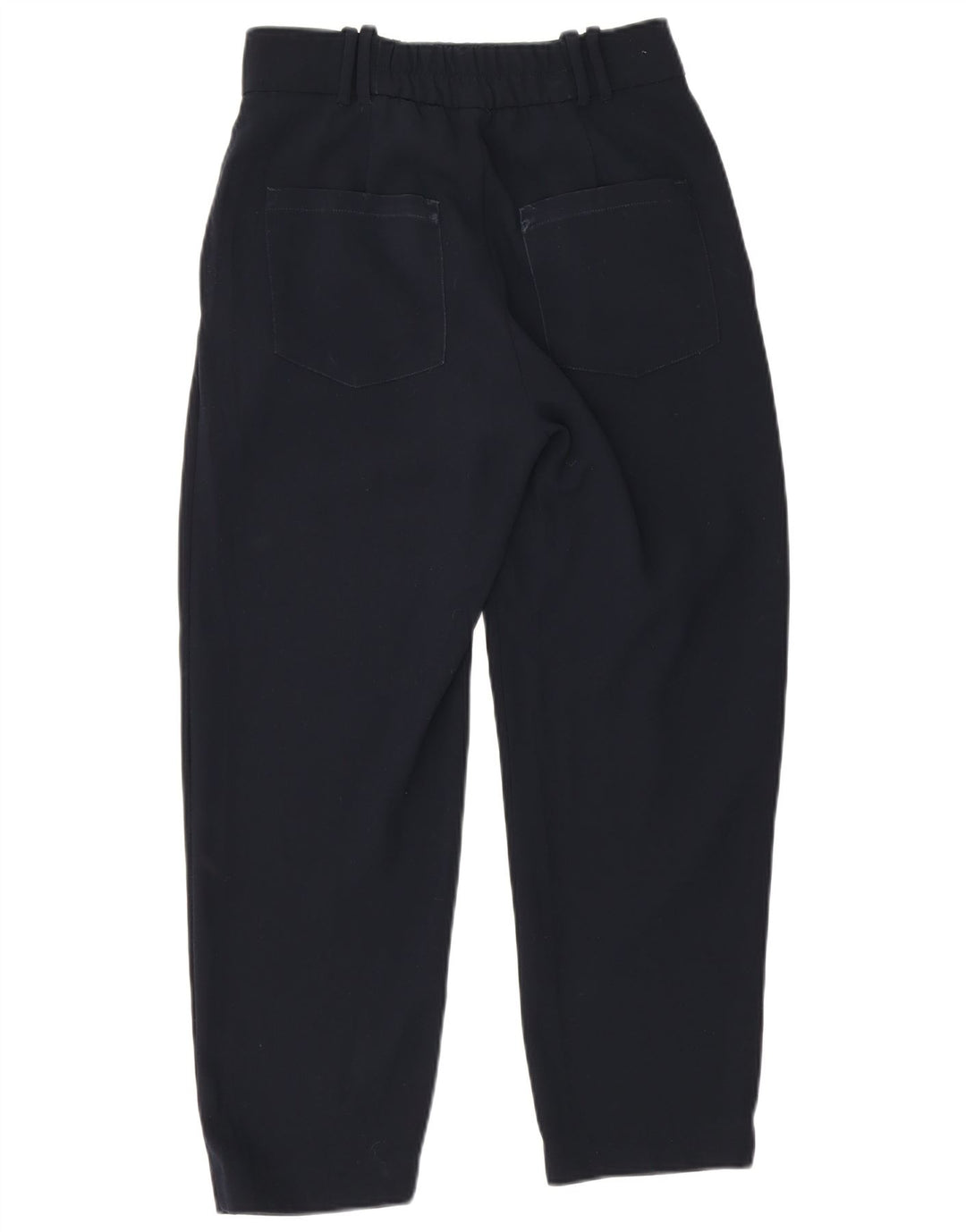 Zara Damen-Hose mit lockerer Passform, kurze Hose, Größe S, W26, L24, Marineblau, Polyester