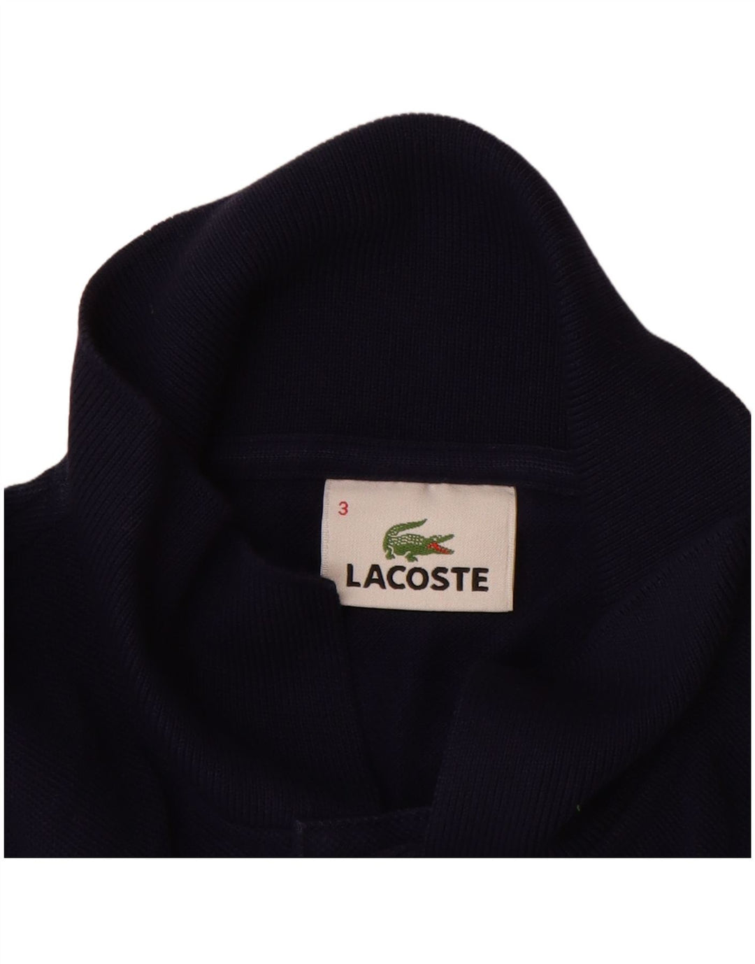 LACOSTE Herren-Poloshirt, Größe 3, klein, marineblaue Baumwolle