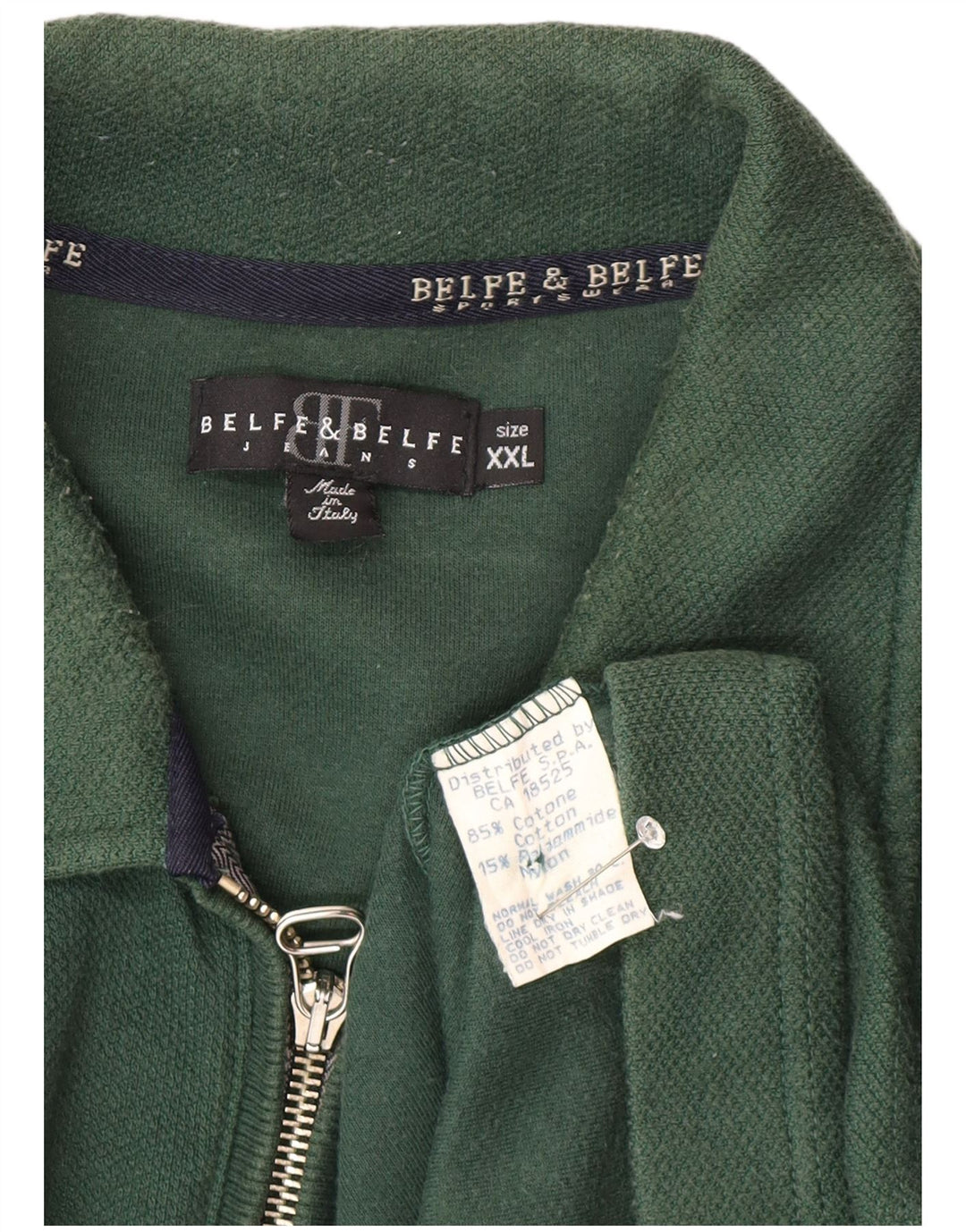 Belfe & Belfe Herren-Trainingsanzug-Oberteil, Jacke, 2XL, grüne Baumwolle