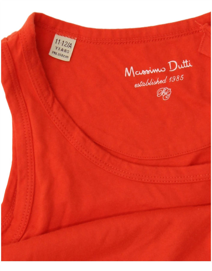 Massimo Dutti Mädchen-Trägershirt, 11–12 Jahre, Orange