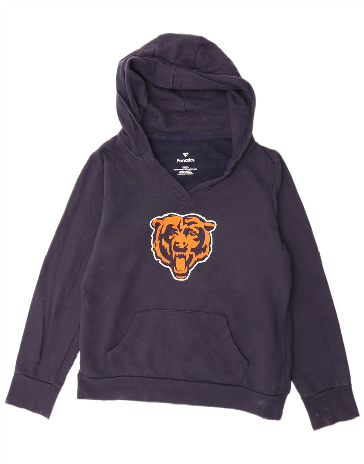 FANATICS Damen Chicago Bears Graphic Hoodie Pullover UK 16 Large Marineblau