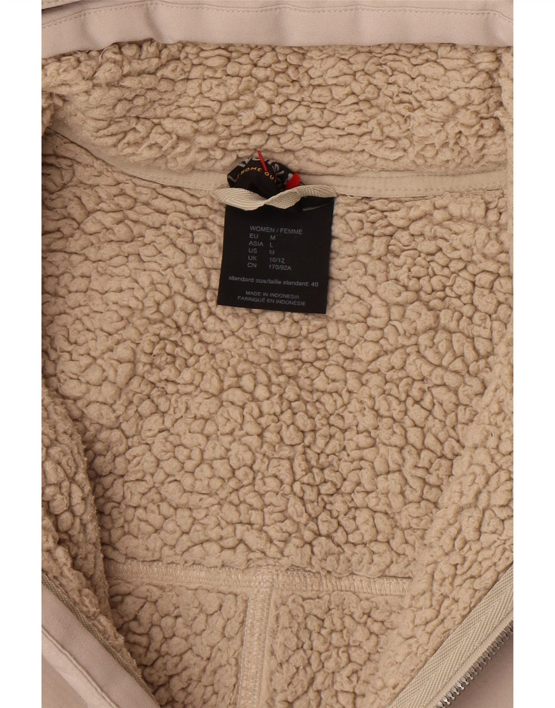 Jack Wolfskin Damen-Windbreaker-Mantel mit Kapuze, UK 10/12, mittelbeige