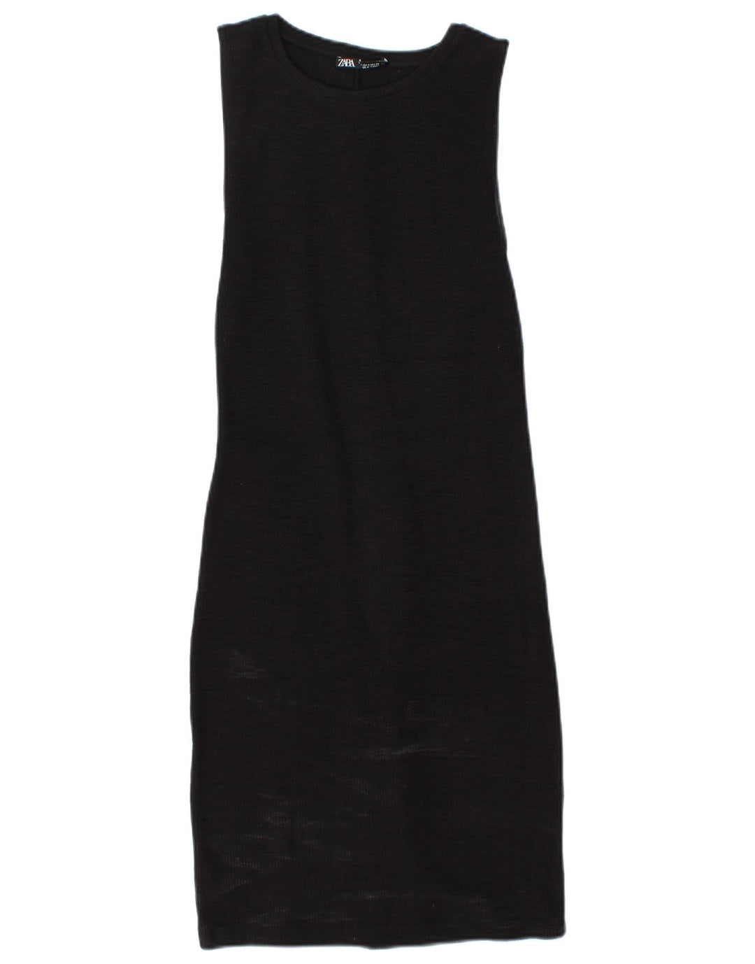 Zara Damen ärmelloses Etuikleid UK 10 Small Schwarz