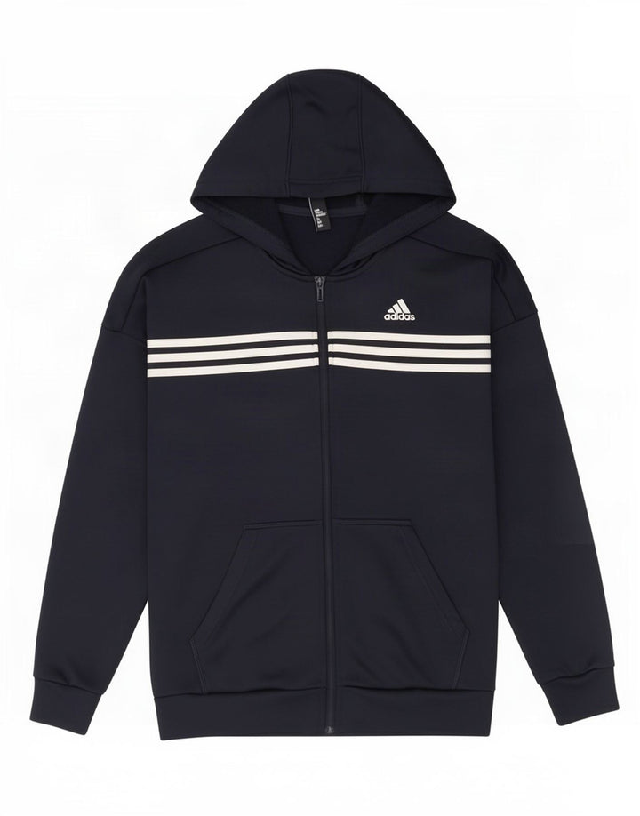 Adidas Herren Zip Hoodie Pullover Medium Marineblau Polyester
