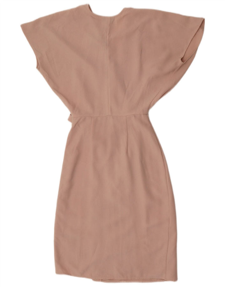 Topshop Damen Fledermaus-Wickelkleid UK 6 XS Beige Polyester