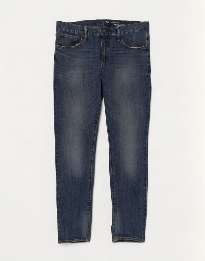 Gap Herren Skinny Jeans W36 L32 Blaue Baumwolle