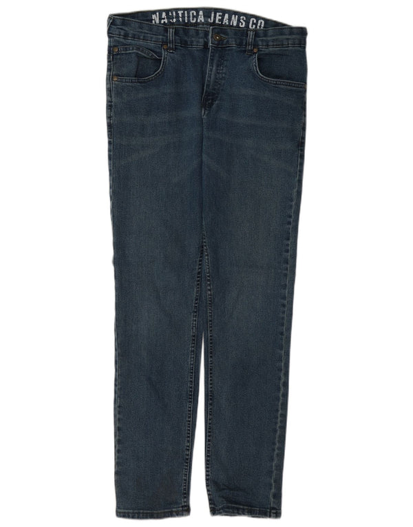 Nautica Damen Straight Jeans US 18 2XL W36 L30 Blaue Baumwolle