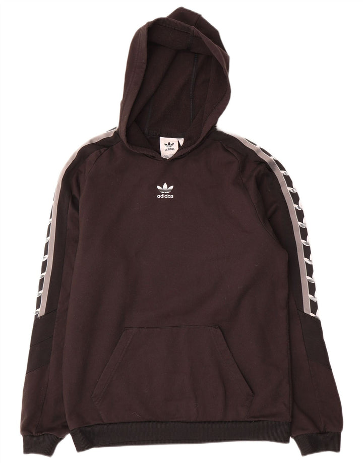 Adidas Herren Graphic Hoodie Pullover Small Schwarz Colourblock Polyester