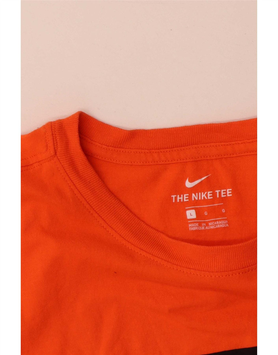 Nike Herren-T-Shirt mit Grafik, Größe L, Orange, Baumwolle