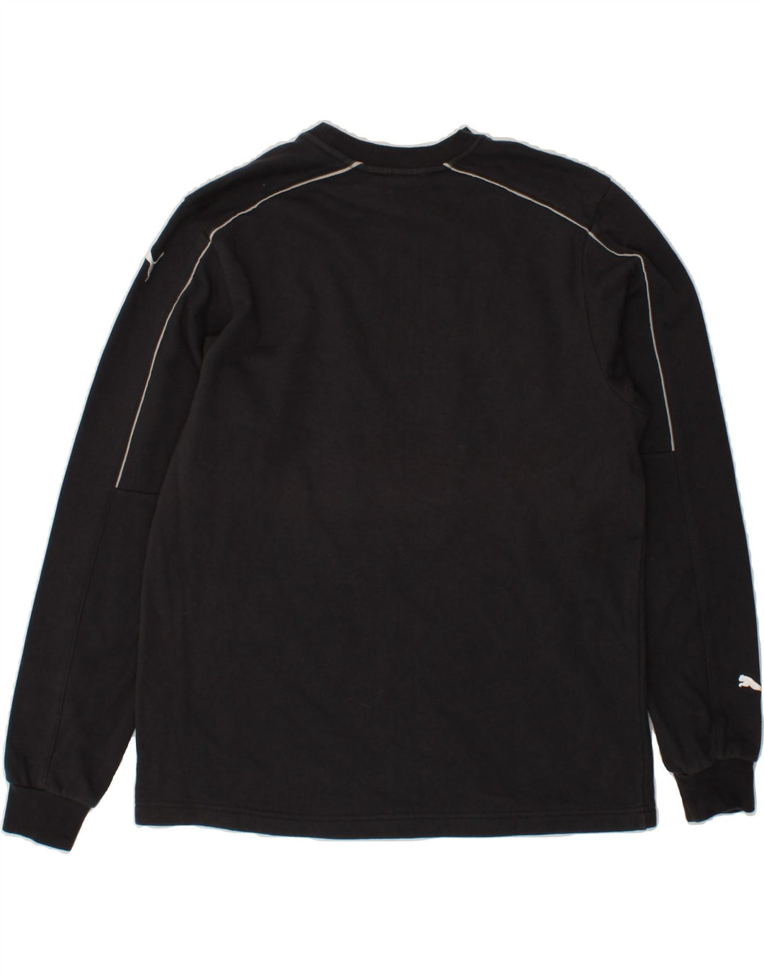 PUMA Boys Sweatshirt Jumper 15-16 Years 2XL Black Cotton Vintage Puma and Second-Hand Puma from Messina Hembry 