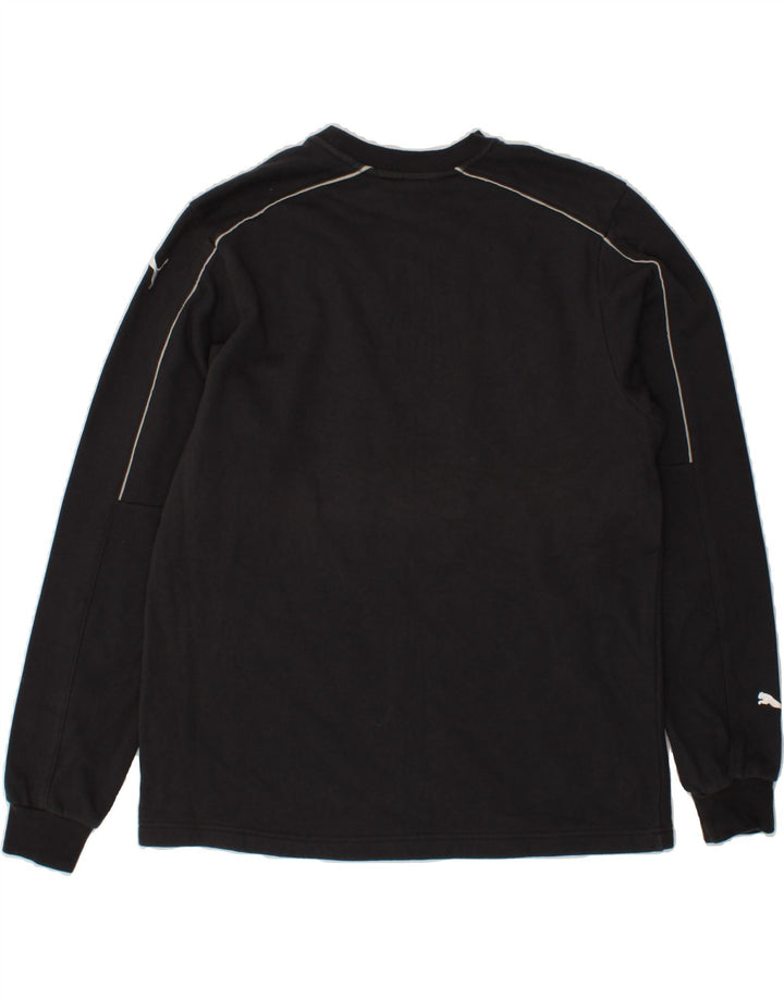 PUMA Boys Sweatshirt Jumper 15-16 Years 2XL Black Cotton Vintage Puma and Second-Hand Puma from Messina Hembry 