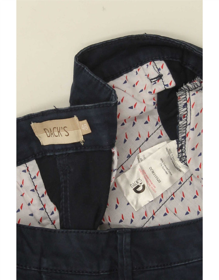 Dack's Damen-Chinoshorts mit normaler Passform, Größe 46, Größe L W34, marineblaue Baumwolle