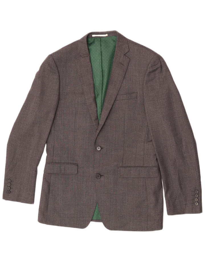French Connection Herren-Blazer mit 2 Knöpfen, Größe S, Grau, Wolle, UK 36