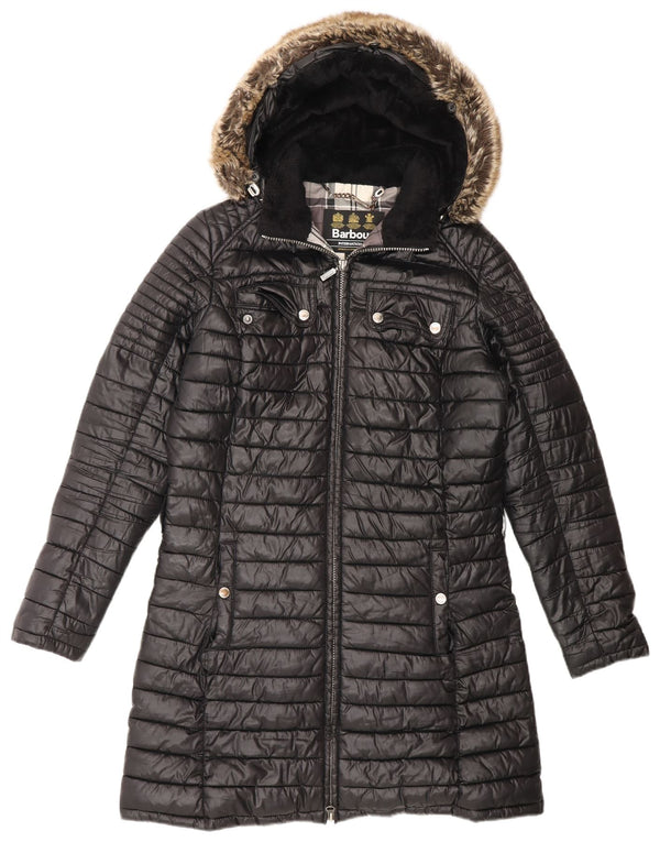 Barbour Damen-Kapuzenmantel, übergroß, gepolstert, UK 10, Klein, Schwarz, Polyester
