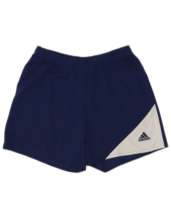 Adidas Damen Climalite Sport Shorts UK 10 Small Blue Colourblock