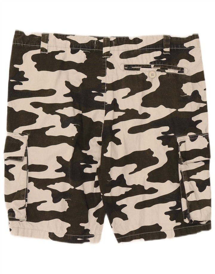 French Connection Herren-Cargoshorts W34, groß, Khaki-Tarnung