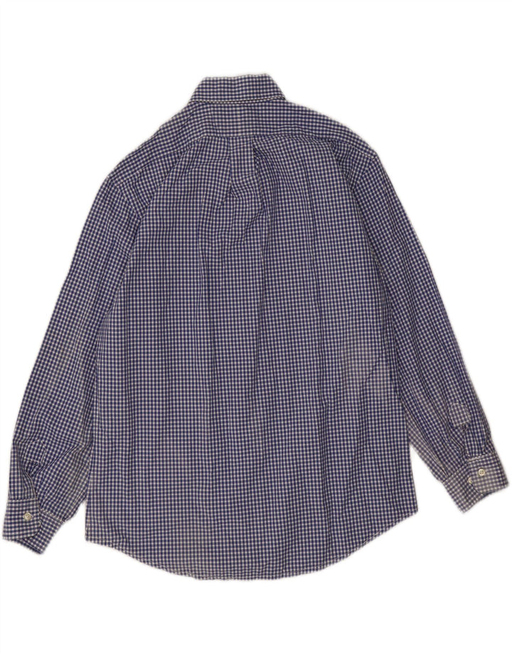 Polo Ralph Lauren Herrenhemd Größe 39 15 1/2 Mittel Marineblau Gingham